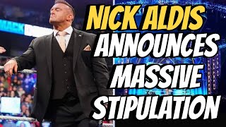 Nick Aldis Reveals Major Stipulation for Heated Rivalry of WWE SmackDown [upl. by Ojytteb]