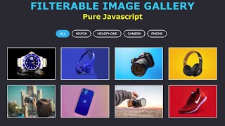 Responsive Filterable Image Gallery using HTML CSS amp Javascript  Filterable Image Gallery [upl. by Nob611]