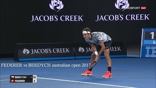 australian open 2017 R3 federerberdych best points HD [upl. by Atiuqrehs]