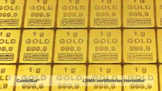 Gold CombiBar® 50x1g Goldbarren in Tafelform [upl. by Friend]