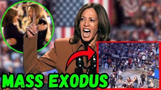 Rally BACKFIRES Kamala FREEZES on stage after HECKLERS BOO her and Prove Trump’s claim [upl. by Lenzi]