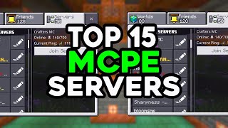 Top 15 BEST Servers For Minecraft Bedrock 121 [upl. by Dedie]