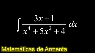 integracion por fracciones parciales ejemplo 54 [upl. by Sherl]