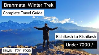 Brahmatal Trek Budget Trip Complete Detail  Best Winter Trek in India  Brahmatal Winter Trek 2024 [upl. by Moulton]