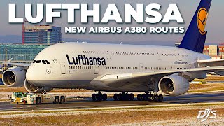 New A380 Routes For Lufthansa [upl. by Ecnadnak439]