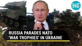 Putin Humiliates NATO Russia Parades Captured German Tanks US Bradleys In Ukraine  Watch [upl. by Templeton]