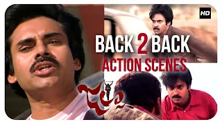 Jalsa Telugu Movie  Action Scenes B2B  HD  Pawan Kalyan Ileana Prakash Raj  DSP  Trivikram [upl. by Anihcak]