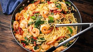 How I Make An Easy Weeknight Creamy Shrimp Pasta [upl. by Argella789]