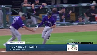 Kerry Carpenters 4 hits lead surging Tigers past Rockies 74 [upl. by Lledal]