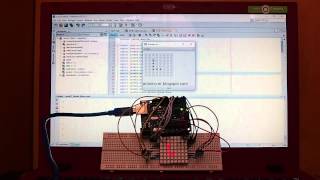 JavaJavaFXjSSC control Arduino  8x8 LED Matrix [upl. by Coreen]