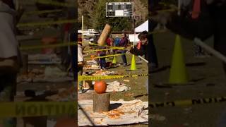 Colorado town holds festival to smash pumpkins [upl. by Xer]