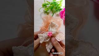 DIY Scrunchie🎀😲 shortvideo youtubeshorts scrunchies bow diy [upl. by Burd]