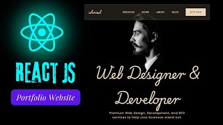 React JS Portfolio Website  Create Responsive Navbar Using React [upl. by Acinnad]