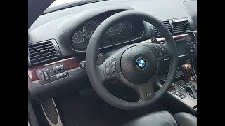 DIY BMW E46 SMG PADDLE SHIFTERS INSTALL ON STEPTRONIC [upl. by Ynafetse]