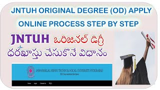 JNTUH Original Degree Online  JNTU Hyderabad OD apply online process in Telugu [upl. by Oravla]