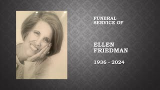 Funeral Service of Ellen Friedman [upl. by Ihab]