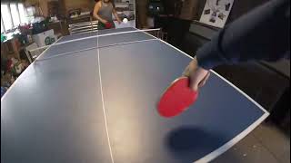 Go Pro Table tennis Game3 Me VS The Bro Tai selfie stick view [upl. by Thury]