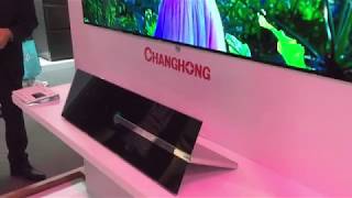 IFA 2017 Changhong Wall Paper OLED TV 65Q5AZH [upl. by Il]