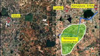 Narsapura  Industrial land near Bangalore  converted land [upl. by Darmit]