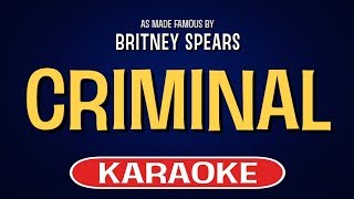 Criminal Karaoke Version  Britney Spears [upl. by Remmus431]