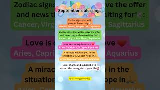 Septembers Blessings astrology tarot birthsigns zodiacsigns horoscopes universe hindi humor [upl. by Lanna]