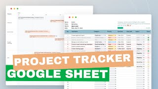 Cara Membuat ToDo List dan Timeline Gantt Chart di Google Sheets  Template Project Tracker [upl. by Anoo]