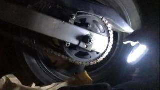 Suzuki rf600 chain adjustment cleaning and lubing [upl. by Coppock446]