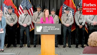 Arkansas Gov Sarah Huckabee Sanders Discusses Preparations For April 8 Solar Eclipse [upl. by Ananna]