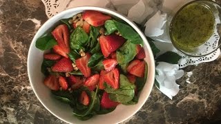 Spinach and strawberry salad with poppy seeds dressing by Amalkitchen [upl. by Herold]