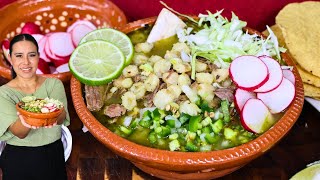 ¡Prepárate para la MEJOR Pozole Verde de RES que PROBARÁS [upl. by Damarra]