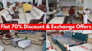 Flat 70 OFF On Entire Furniture Exchange Offers Original Teak Wood Sofa Set Dining Tables amp Cots [upl. by Suravaj]