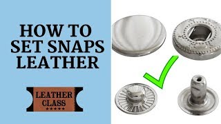 How to set Snaps in Leather [upl. by Selma]