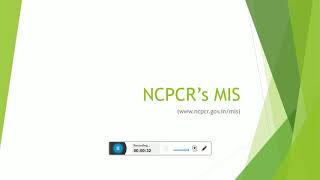 NCPCR MIS Portal Tutorial [upl. by Kadner]