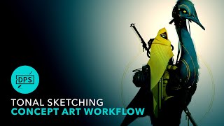 Tonal Sketching  Concept Art Workflow [upl. by Airakaz]