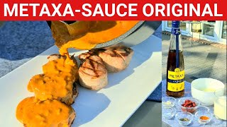 ♨️ GRILLBLITZ Metaxasauce Original Schweinefilet mit Sauce vom Grill für Gyros vom Griechen Rezept [upl. by Hsirt130]