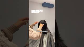 Cutting curtain bangs ✂️ curtainbangtutorial haircutting haircuts fallhair shorts [upl. by Vladamir287]