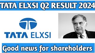 Tata ELXSI Q2 Result 2024Tata ELXSI Q2 Share latest result 2024 [upl. by Odnama]