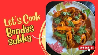 Bondas Sukka🥰Squid Sukka manglore style 🤤 Easy Method😱 [upl. by Namlak309]