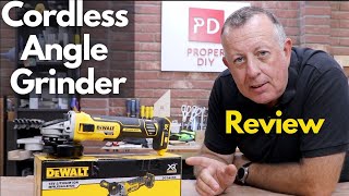 Dewalt DCG405N Cordless Angle Grinder Review [upl. by Ethbun588]