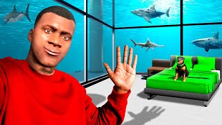 Franklins UNDERWATER HOUSE Upgrade in GTA 5 [upl. by Erialcyram907]