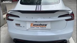 Tesla Moldel 3 Highland Knight Rider FullWidth Strip Tail LightHansshow [upl. by Sac]