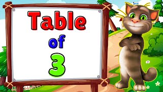 Table of 3  Multiplication table of 3  3 times table  3 ka pahada  Tables [upl. by Armahs]