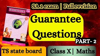 Class X mathematics SA 1 full revision PART 2  AP amp TS State board [upl. by Au298]