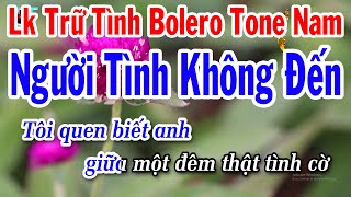 Karaoke Liên Khúc Trữ Tình Bolero Tone Nam  Người Tình Không Đến  Làm Dâu Xứ Lạ [upl. by Wanonah]