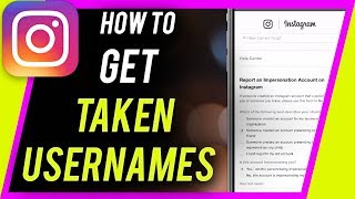 How To Get A Taken Instagram Username [upl. by Aizitel]