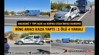 Akçadağ T Tipi Açık ve Kapalı Cezaevi Aracı Kaza Yaptı  1 Ölü 4 Yaralı [upl. by Pillihp]