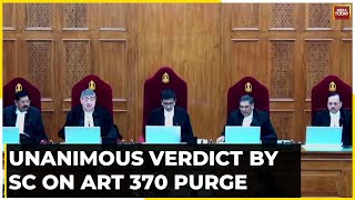 CJI Chandrachud On Article 370 Verdict Unanimous Verdict On Article 370 Says Supreme Court [upl. by Assirual]