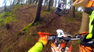 Hard Enduro in the Alps  Drifts  Racing KTM Freeride 250 VS EXC 300 [upl. by Oneg]