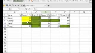 filter by cell color in free Excel 2013 [upl. by Shevlo]