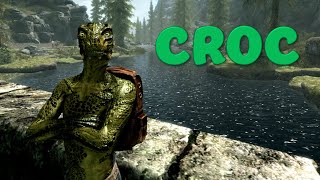 Croc  Silly Fully Voiced Argonian Follower Mod for Skyrim Special Edition  Available Now [upl. by Elleinnod820]